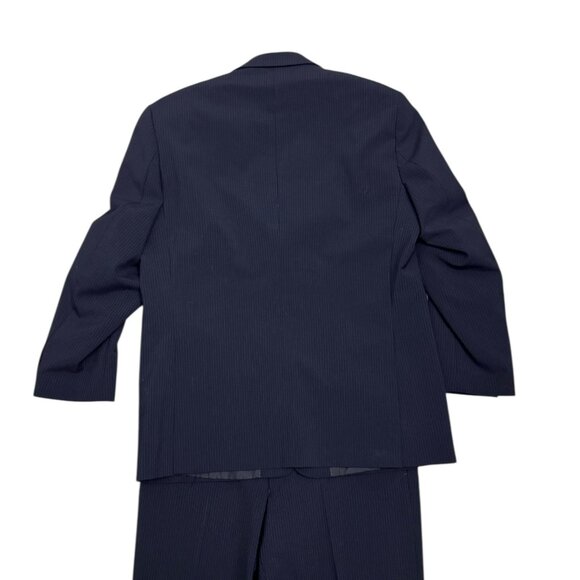 BELLISSIMO Pinstripe Luxury Designer Business Formal Blazer & Jacket Suit 42R - Picture 3 of 11